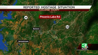 Sheriff’s deputies respond to a reported hostage situation in Tuolumne County