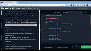 HackerRank : Caesar Cipher