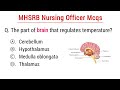 MHSRB Nursing Officer Mcq | telangana staff nurse mcq