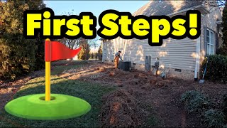 First Steps To Install a Side Yard Putting Green