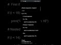 Python Programming : Nested if