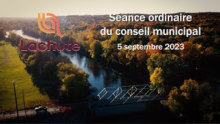 Séance ordinaire du conseil municipal : 5 septembre 2023