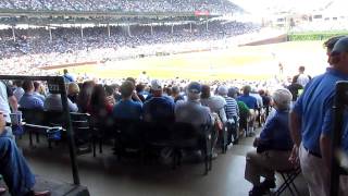 The view from my seat at Wrigley Field