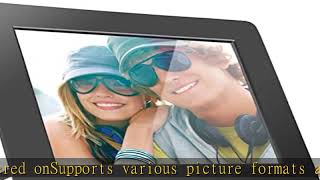 Aluratek 8 Inch LCD Digital Photo Frame with Auto Slideshow Using USB SD/SDHC (ADPF08SF) - Black