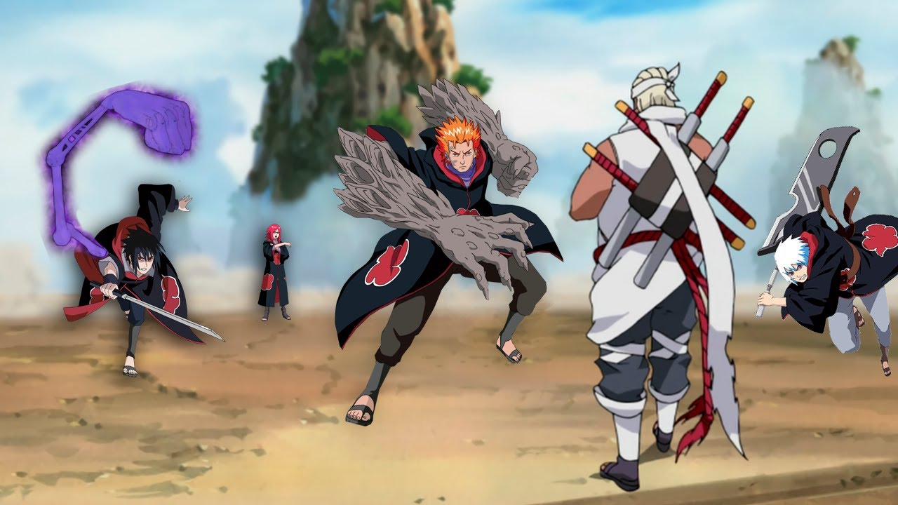 Sasuke Y Equipo Taka Atacan A Killer Bee - Killer Bee Se Convierte En 8 ...