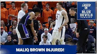 Maliq Brown's Injury Takes Spotlight Away From Duke Basketball Win | Duke Blue Devils Podcast