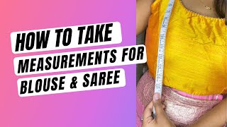 How to Measure Yourself for Blouse stitching and One Minute Saree |  Glamwiz Ready to wear saree