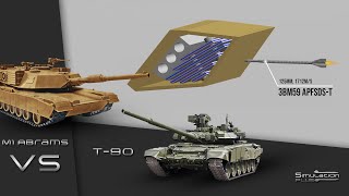 T-90 Vs M1 Abrams | Armour Piercing Simulation