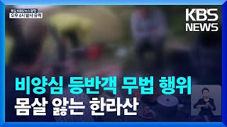 불법 야영에 술판까지…비양심 등산객에 ‘한라산 몸살’ / KBS  2022.06.21.