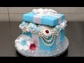 Tiffany Gift Box Pearls and Diamonds Cake by CakesStepbyStep Tiffany Gift Box Pearls and Diamonds Cake by CakesStepbyStep