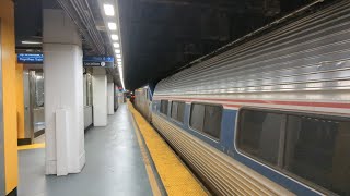 Amtrak Cardinal train #51 departing from New York Penn Station (1/29/2023)