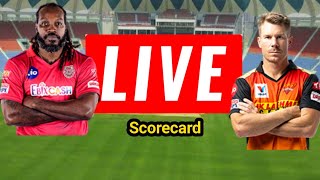 LIVE Scorecard Sunrisers Hyderabad vs Kings XI Punjab | IPL 2020 - 43rd Match | Hyderabad vs Punjab