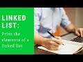 Print the Elements of a Linked List : Hackerrank ||coding4u