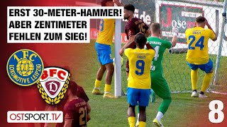 30-Meter-Tor! Aber Zentimeter fehlen am Ende: Lok Leipzig - BFC Dynamo | Regionalliga Nordost