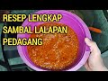 RESEP SAMBAL LALAPAN WARUNG MAS JON | Resep Pedagang Lalapan