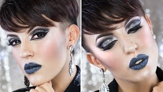 Make Up Argento Capodanno  🎆  GLITTER SILVER NYE CUT CREASE