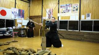 水返 mizugaeshi　試斬稽古（日本刀試し斬り　Japanese Sword Test Cutting)