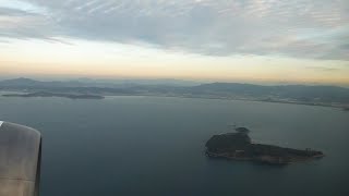 【機窓】福岡空港 (FUKUOKA AIRPORT)【着陸】【RWY16】2021/12