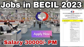 Jobs Series Ep-52! Jobs in BECIL 2023 MOIB! Salary 18k to 30k! 12th to PG Can Apply! #beciljobs #job