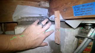 How to Jack Up a House from Underneath / Crawlspace Using Bottle Jack, Grade Stick, and Laser Line