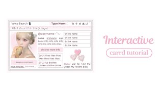 cute interactive carrd tutorial - ib siuyol