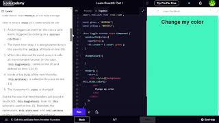Components Interacting part3 - Learn ReactJS: Part I - Codecademy