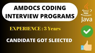 Amdocs Coding Interview Programs