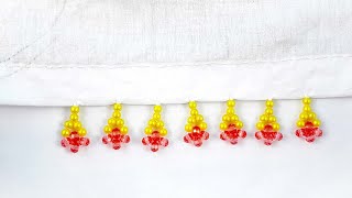 💕💕Pearl Latkan Hanging Bead Lace Border for Saree Blouse AND Craft💕