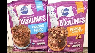 Pillsbury Place \u0026 Bake Brownies: Chocolate Fudge \u0026 Peanut Butter Chip Review