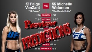 UFC ON FOX 22: Paige VanZant vs Michelle Waterson Preview & Predictions