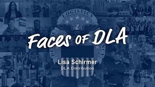 Faces of DLA: Lisa Schirmer, DLA Distribution (emblem, open caption)