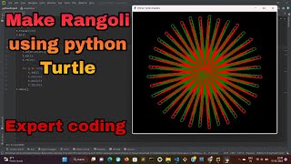 Make Rangoli using python turtle || Rangoli make from python turtle || @expertcoding3624
