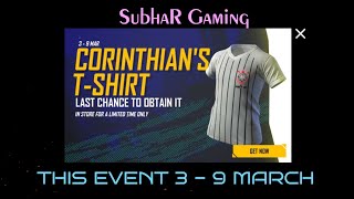 CORINTHIAN's T Shirt Available Store For A Limited Time Only In Free Fire