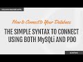 How to Connect to Your MySQL Database Using MySQLi and PDO