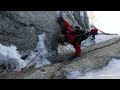 pinocchio mont blanc du tacul chute snow mixed ice dry tooling mountain mountaineering chamonix