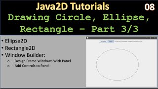 Rectangle2D & Ellipse2D | Part 3 - Perform Drawing | Java2D Tutorial #08