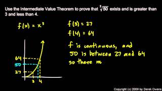 Calculus 2.7b - Intermediate Value Theorem Examples