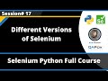 Different versions of Selenium (Selenium Python - Session 17)