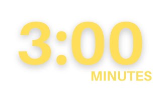 3 Minute - Simple Countdown Timer - Yellow Numbers