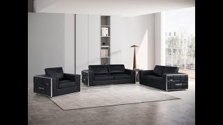 1130 Global United Top Grain Italian Leather  Sofa  Set