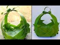 How It's Made - Simple Basket Using Coconut Leaf