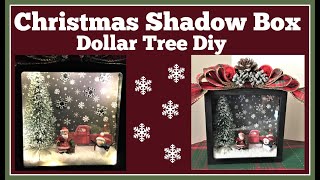 Christmas Shadow Box 🎄 Dollar Tree Diy