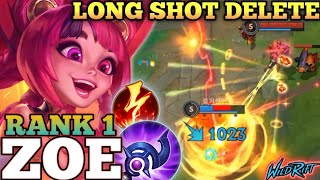 ZOE DEADLY LONG SHOT EXECUTION! AGGRESSIVE MID MVP PLAY - TOP 1 GLOBAL ZOE BY Thảo Hoá - WILD RIFT