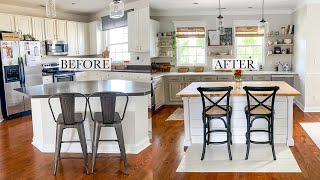 Removing + Rebuilding Kitchen Island | Shiplap Floor Inlay | More Seating + Storage