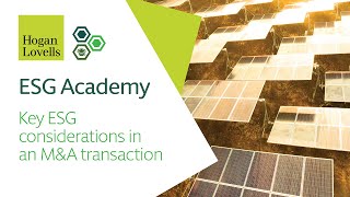 ESG Academy: ESG considerations in an M\u0026A transaction