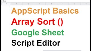 Part 3 -Simple Array Sort in Appscript-Number String Sorting Error in JavaScript -Google Sheet-Hindi