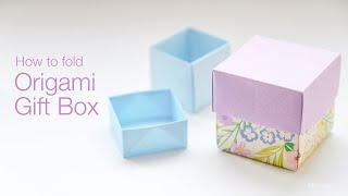 How to fold Origami Gift Box with Lid (Traditional)