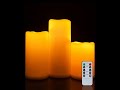 Homemory Pure White Flickering Flameless Candles, Battery Operated LED Pillar Candles Remote Control