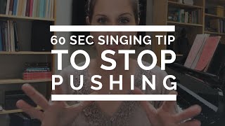 60 Second Singing Tip: How Not To Push | Arden Kaywin Vocal Studio