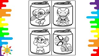 Superheroes Cans | Super Speed Avenges Coloring Pages | Jim Yosef - Moonlight